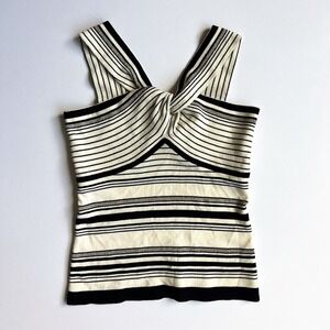 Anne Klein 90s Striped Knit Halter Tank Top